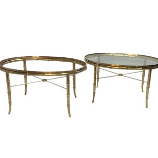 Mastercraft Faux Bamboo Tables - Pair For Sale