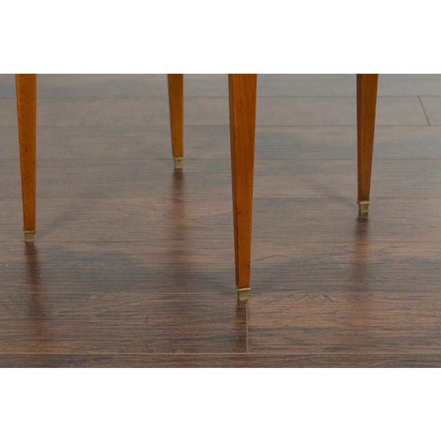 French Napoléon III 1850s Walnut Side Table with Single Drawer and Tapered Legs For Sale - Image 12 of 12