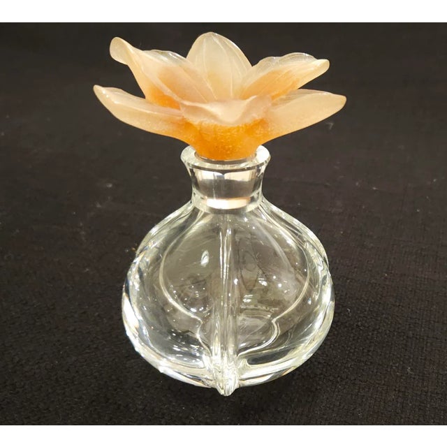 Mid-Century Modern Late 20th Century Daum France Flacon Amaryllis Crystal Perfume Bottle For Sale - Image 3 of 10