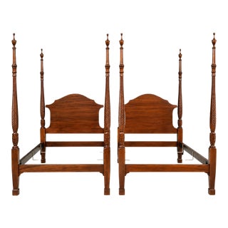 Mahogany Antique Twin Beds - A Pair For Sale