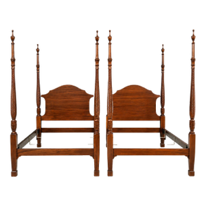 Mahogany Antique Twin Beds - A Pair