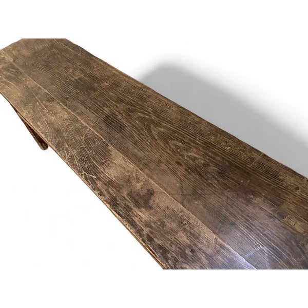 Naturally Aged 84" Inch Long Antique Chinese Bench For Sale - Image 4 of 8