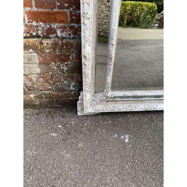 19th Century French Carved Wood & Gesso Mirror For Sale - Image 4 of 9