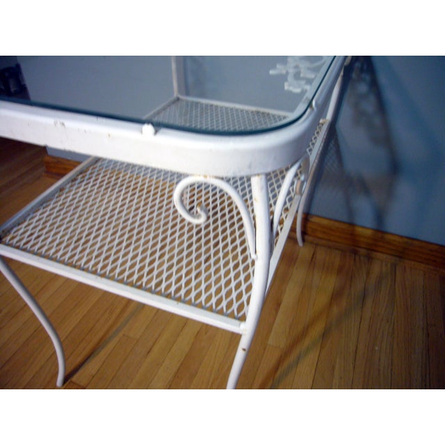 Orleans Woodard Attributed 2Tier Wrought Iron Patio Side Table Chairish