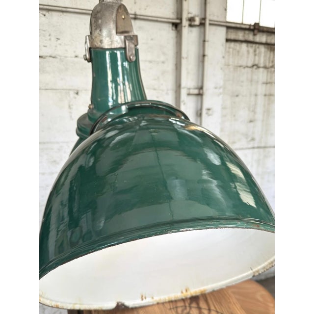 Large Vintage Industrial Factory Light by Simplex, 1940s For Sale - Image 4 of 11