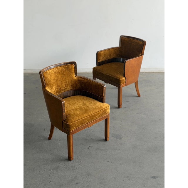 Pair of Art Deco RMS Caronia Ocean Liner Chairs Circa 1947 For Sale - Image 11 of 12
