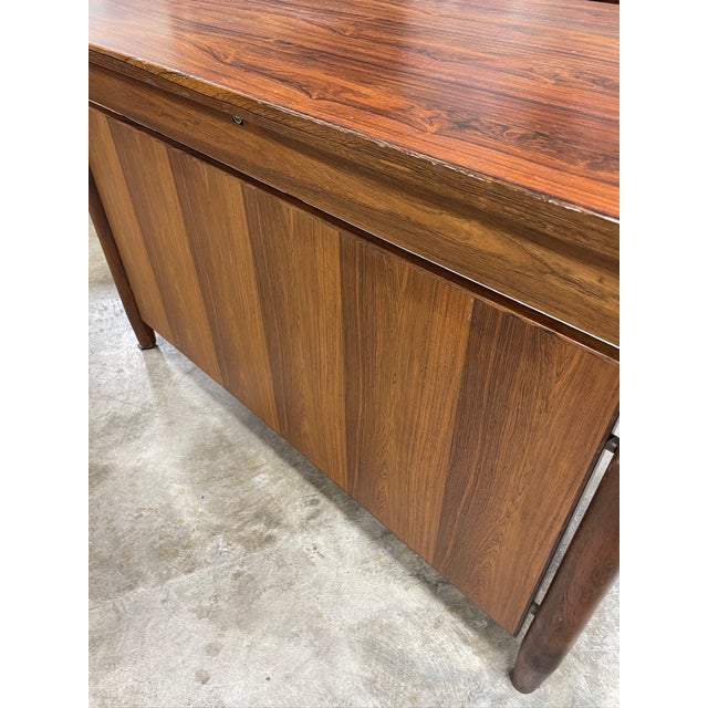 Wood Danish Modern Rosewood Desk For Sale - Image 7 of 9