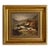 Atlantic Salmon and Brown Trout Canvas Print in Antiqued Gold Frame, 8-1/2" X 9-1/2" For Sale