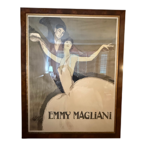 Ethan Allen Framed French Ballet Poster of Emmy Magliani