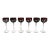 1940s Bohemian Cut-To-Clear Crystal Wine Stem Goblets - Set of 6 For Sale