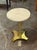 Modern Pair of Italian MCM Brass and Travertine Side Tables For Sale - Image 3 of 7