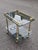 Brass and Green Crystal Bar Cart from Fontana Arte, Italy, 1970s For Sale - Image 10 of 10