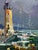 Oil Painting Ships Moored at the Lighthouse Yuriy Suprunchuk For Sale - Image 10 of 11