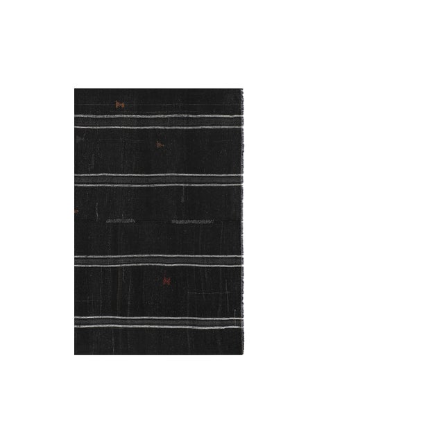 Mid-Century Modern 1970s Vintage Nomadic Goat Hair Kilim Rug 7'8" X 11'8" For Sale - Image 3 of 12