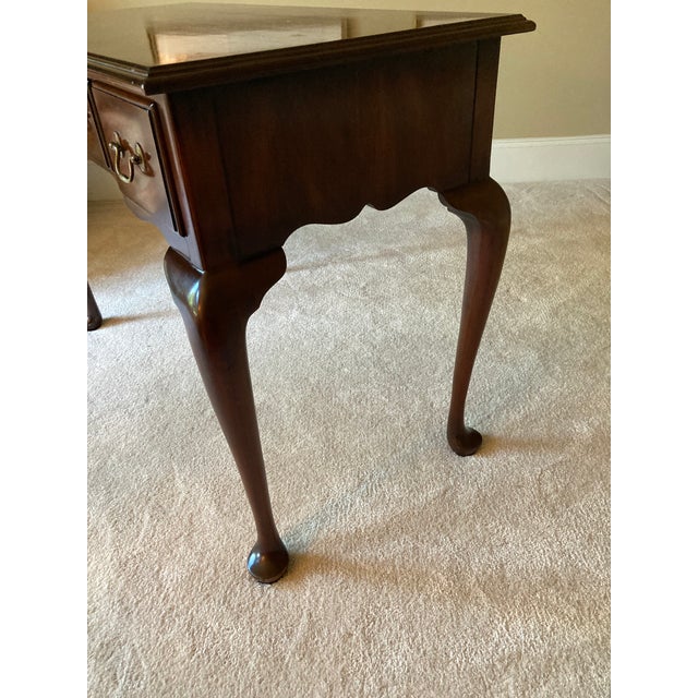 1970s 1970s Henkel Harris Queen Anne Solid Mahogany Writing Desk- Hotel duPont Provenance For Sale - Image 5 of 13