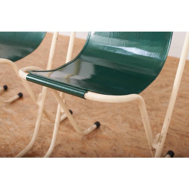 Chairs in Tubular Steel and Cream-Colored Lacquered by Harry Sebel, 1947, Set of 4 For Sale - Image 4 of 15