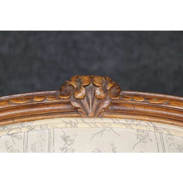Pair Antique 19th C. French Louis XV Style Bergère Chairs For Sale - Image 10 of 17