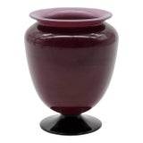 Steuben Amethyst Glass Vase on Pedestal Foot, C. 1920–1930 For Sale