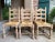 Farmhouse Set 6 Vintage French Ladder Back Dining Chairs Rush Seat Bleached Oak Farmhouse For Sale - Image 3 of 18