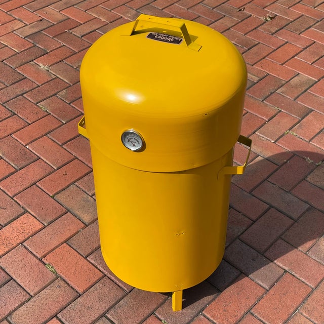 Yellow Mr. Meat Smoker Barbecue Grill / Cooker M.I.B. For Sale - Image 9 of 11