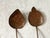 Copper Hand-Hammered Leaf Shape With Antler Spoon and Fork Salad Servers Vintage For Sale In Greenville, SC - Image 6 of 11