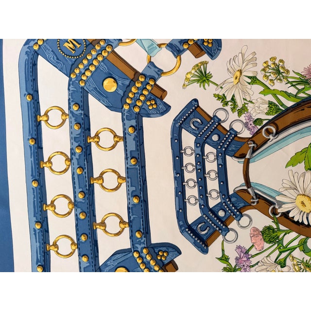Hermès Hermès Aux Champs 1990 Silk Scarf by Caty Latham For Sale - Image 4 of 11