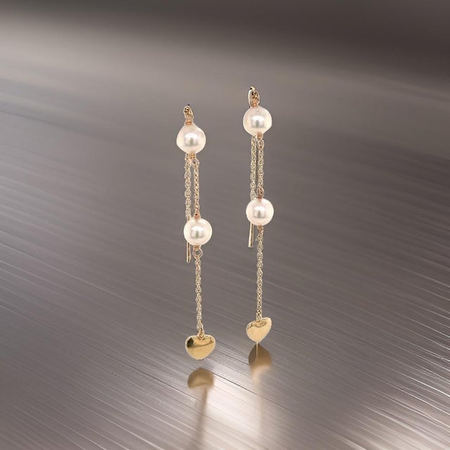 Akoya Pearl Earrings 14k Yellow Gold Certified For Sale - Image 15 of 16
