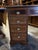 Edwardian Inlaid Mahogany Pedestal Desk with Brown Top For Sale - Image 15 of 18