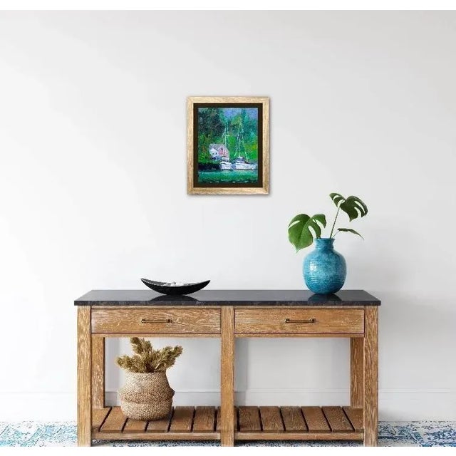 Noyo Harbor Boats Impressionist Oil Painting For Sale In Reno/Lake Tahoe - Image 6 of 6