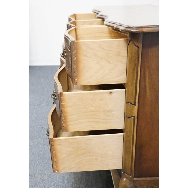 Wood Bassett Furniture Cherry Country French Provincial 65" Triple Dresser 190-2-A371 For Sale - Image 7 of 12