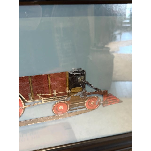 Industrial Antique Grand Trunk Railway Steam Engine Sign Framed Late 19th Century Train Metal Artwork For Sale - Image 3 of 7