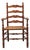 Statton Furniture Solid Hard Rock Maple Colonial Early American Ladder Back Dining Arm Chair W. Rush Seat For Sale