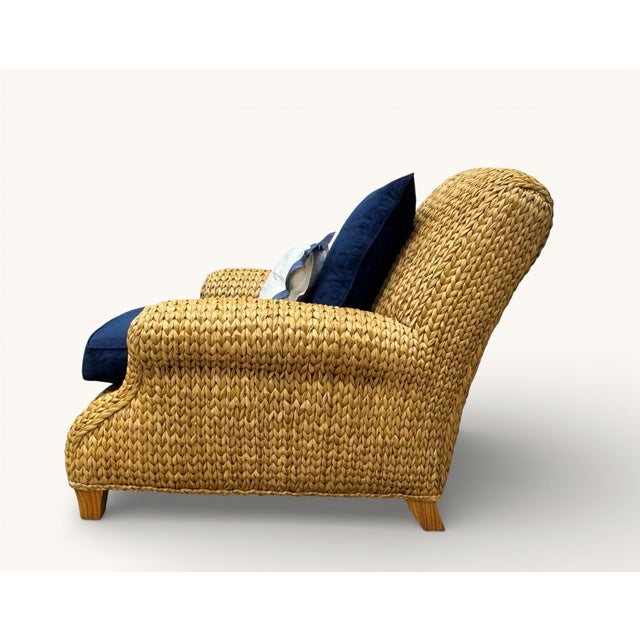 Early 21st Century Ralph Lauren Coastal Woven Seagrass Hurley Lounge Chair For Sale - Image 5 of 14