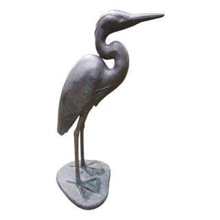 Handcrafted Heron Sculpture from Philipp Basche, 1980s For Sale