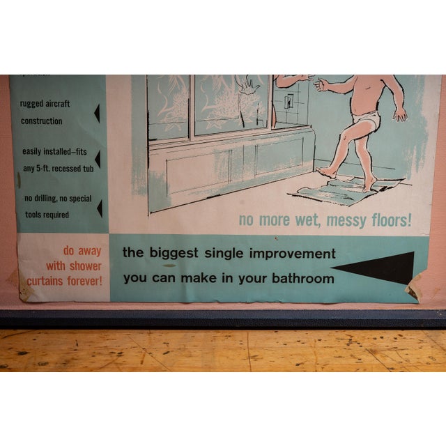 Vintage Twin-Dor Sliding Shower Door Salesman Sample Display Case For Sale In Chicago - Image 6 of 16