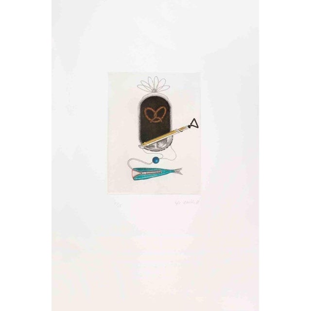 Etching realized by Fifo Stricker in 1980s. Image dimension: 21.5x17 Edition of 15/25 Excellent condition. This piece is...