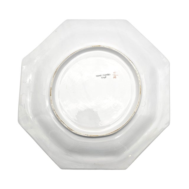 Italian Hand-Painted Porcelain Soup Tureen Set, Octagonal Floral, 16" For Sale - Image 11 of 18