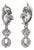 Antique Art Deco Mix Metal Gold Silver Palladium 0.65ct Diamond Dangle Earrings, Pair For Sale