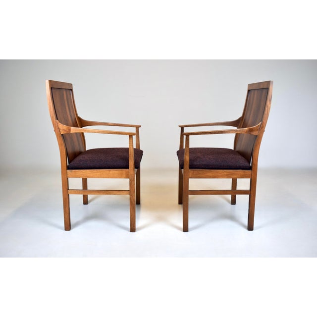 Sienna 1970's Walnut Armchairs by Lane Furniture For Sale - Image 8 of 9