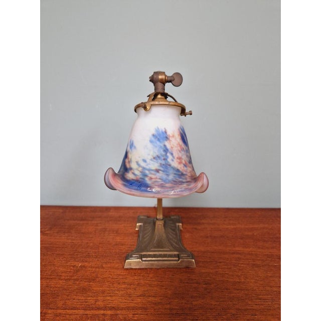 1920s Art Deco Desk Lamp by Le Verre Français, 1920s For Sale - Image 5 of 17