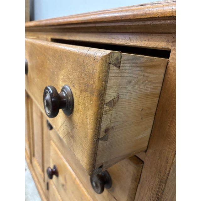 19th Century 19th Century English Pine Sideboard Dresser Base For Sale - Image 5 of 9