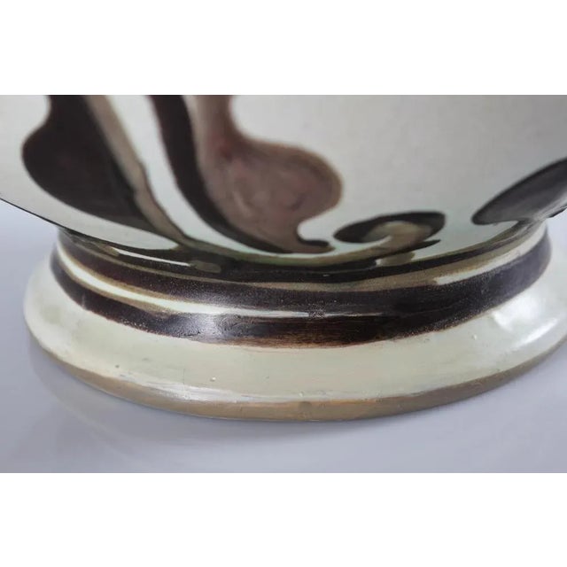 Beige Large Ceramic Vase with Abstract Pattern by Herman A. Kähler, 1920s For Sale - Image 8 of 11