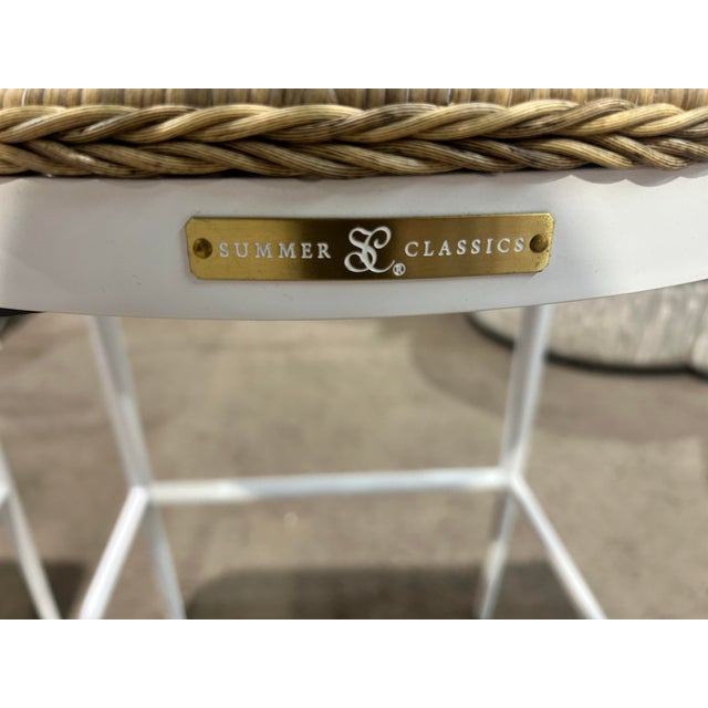 White Summers Classic White Patio Set With Tall Table & 2 Patio Chairs For Sale - Image 8 of 8