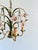 Italian Pink Glass Floral Chandelier with Gilt Tole Leaves from Banci Firenze, 1970s For Sale - Image 14 of 16