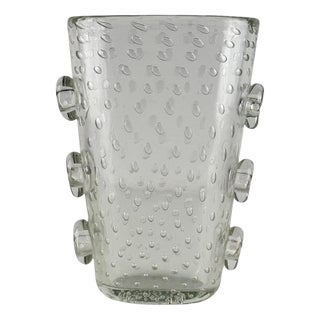 Pulegoso Glass Vase with Applied Discs by Ercole Barovier, 1930s For Sale