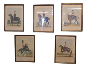 Officers of the British Army, Prints, Set of 5