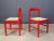 Wood Vintage Red Lacquer and Wicker Dining Chairs, 1970s, Set of 4 For Sale - Image 7 of 11