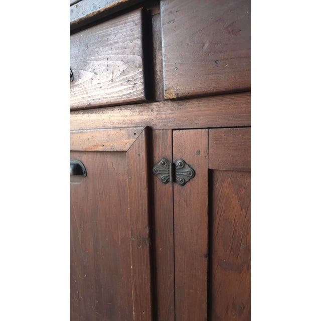 Antique European Farmhouse Wood Cupboard Cabinet Sideboard For Sale - Image 13 of 14