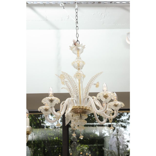 1940s Exquisite 6-Light Murano Glass Chandelier, 1940s Italy For Sale - Image 18 of 18