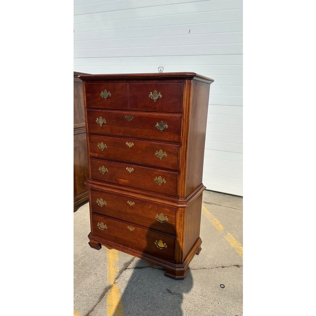 Wood 1990s The American Craftsman Collection by Stanley Mahogany Chest For Sale - Image 7 of 10